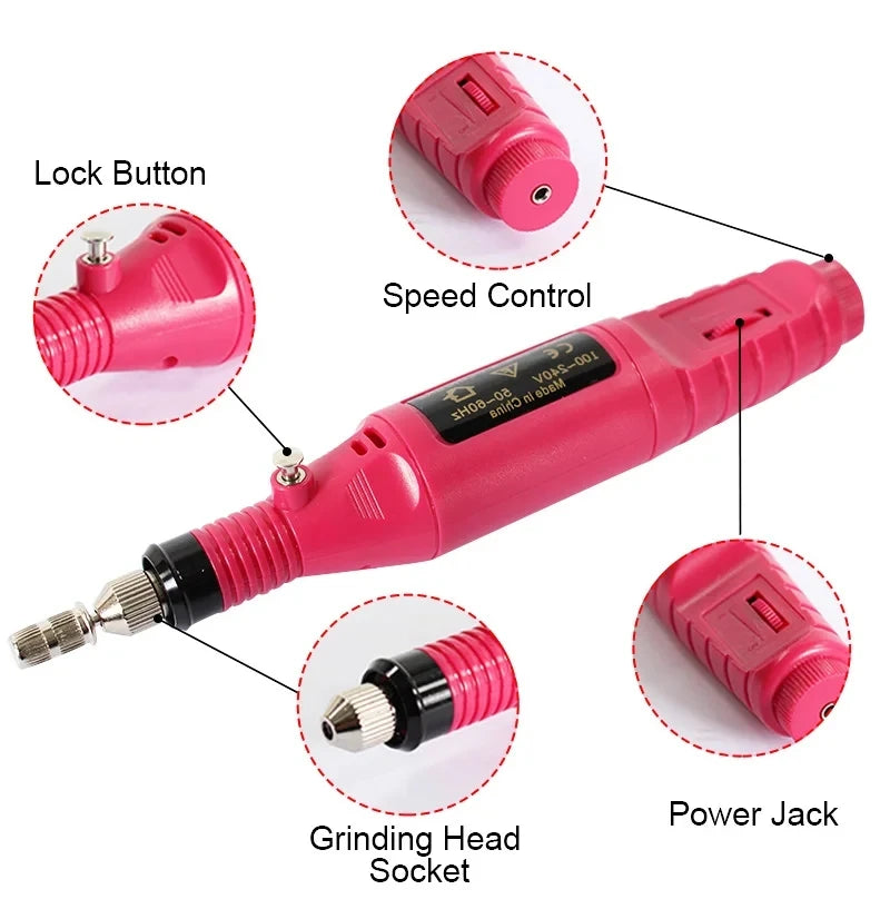 Gel Nail Kit with UV Lamp, Electric Nail Drill & Manicure Tools