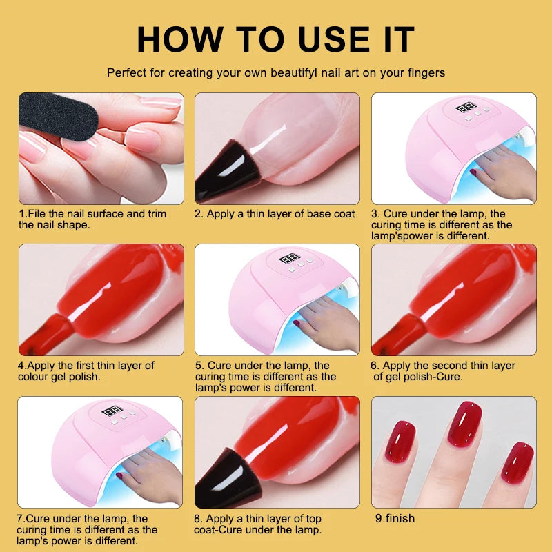 Gel Nail Kit with UV Lamp, Electric Nail Drill & Manicure Tools