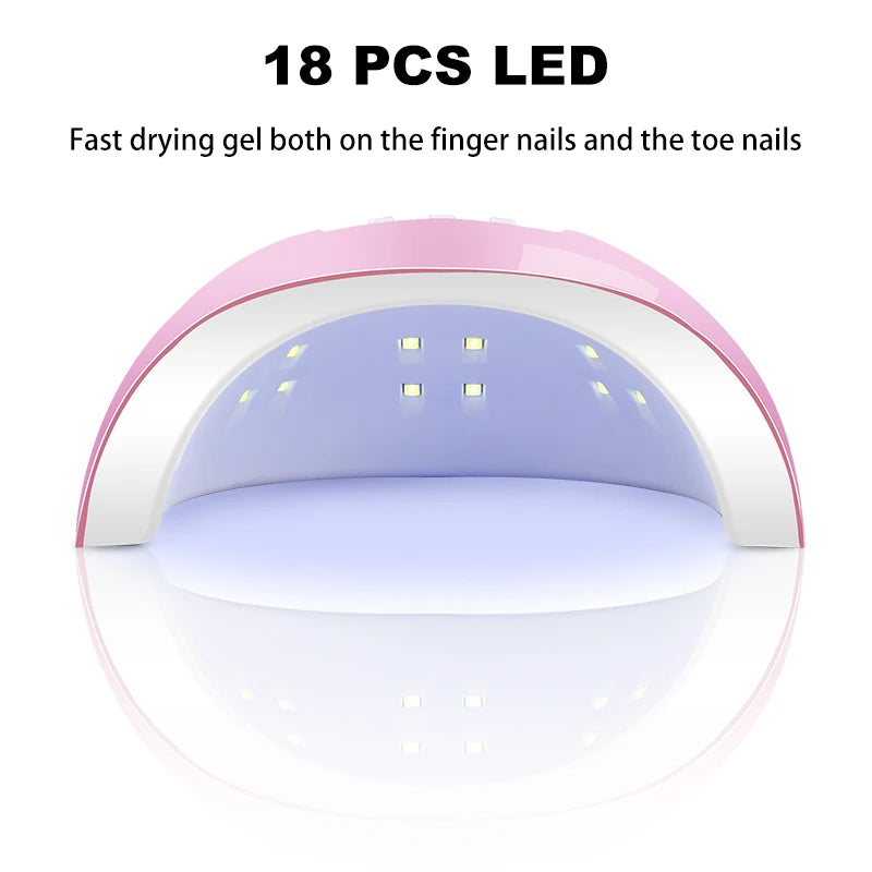 Gel Nail Kit with UV Lamp, Electric Nail Drill & Manicure Tools